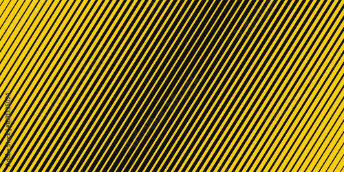 Warning tape with yellow and black diagonal stripes. Warn stop seamless line. Yellow and black caution tape border.