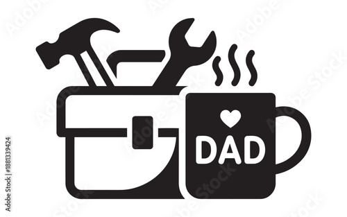Heartfelt Father's Day mug with tools and heartwarming message
