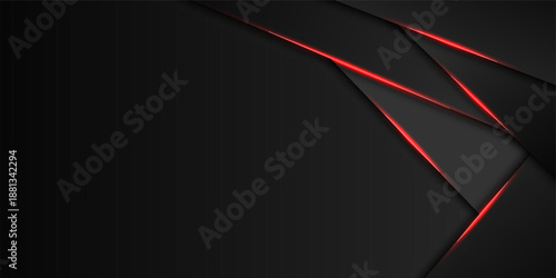 abstract metallic red black frame layout modern tech design template background