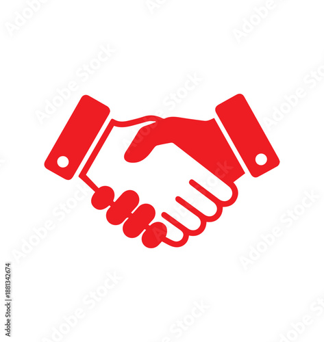 Business Handshake Icon for Partnership, Agreement and Corporate UI Design