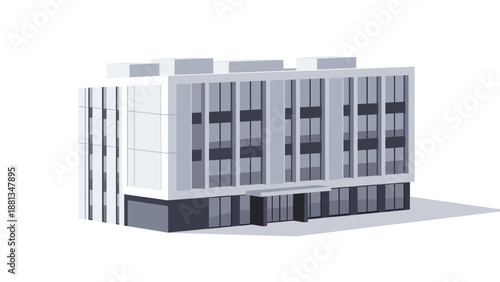 Contemporary multi-story commercial building featuring sleek lines and expansive windows, an illustrative representation of modern urban architecture and dynamic business infrastructure