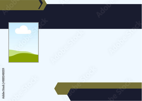 Dark themed horizontal ID card template with modern shapes and vertical photo area. Suitable for corporate staff and professional identification.