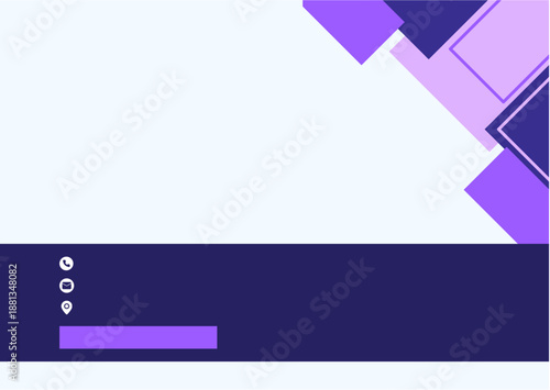 Creative modern ID card design with purple geometric accents. Suitable for creative agencies, events, students, and modern companies.