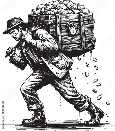 Modern Men's Fashion Outfit Vector: Casual Field Jacket, Khaki Chinos and Sneakers Technical Sketch