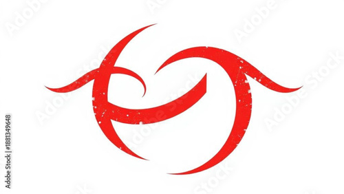 Red hot chili pepper vector illustration in a heart shape with a decorative ribbon and text for a Valentine Day celebration holiday design symbol