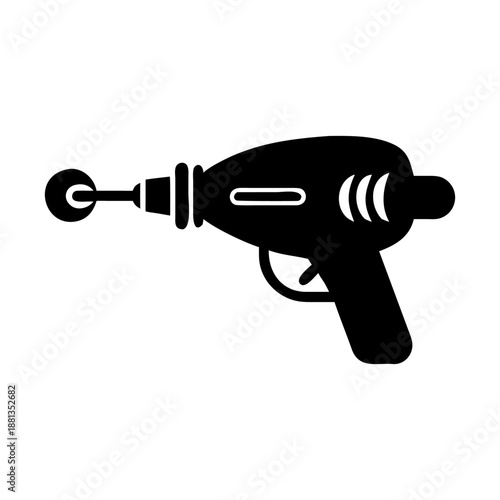 A ray gun icon bold outline vector illustration design