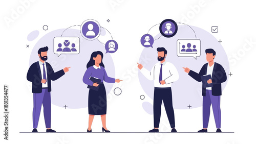 Business Meeting Discussion and Teamwork Concept