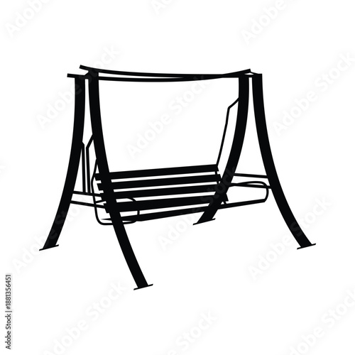 Swing Silhouette Vector, 