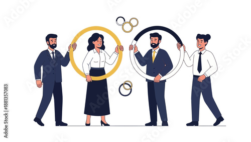 Business Team Collaboration and Partnership Concept