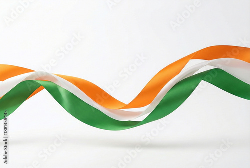 Indian flag ribbon background for Independence Day and Republic Day design