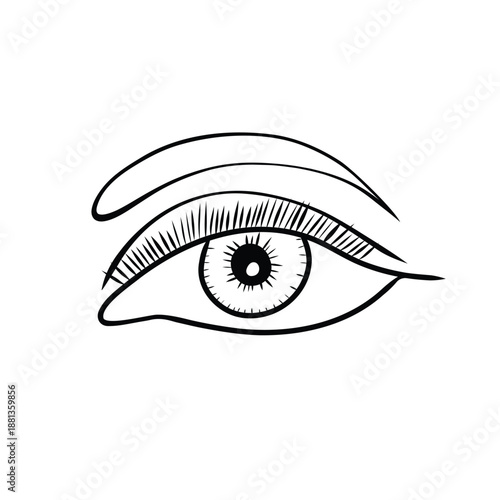 Eye sketch. tattoo with eye. eye of providence. masonic symbol. shape logo, religion, spirituality, occultism. vector design