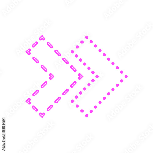 neon direction arrow