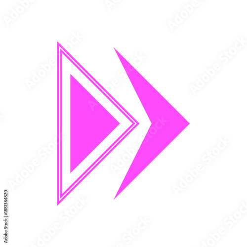 neon direction arrow