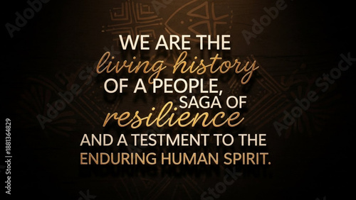 Inspirational quote on resilience and human spirit with elegant typography and dark background for motivational content