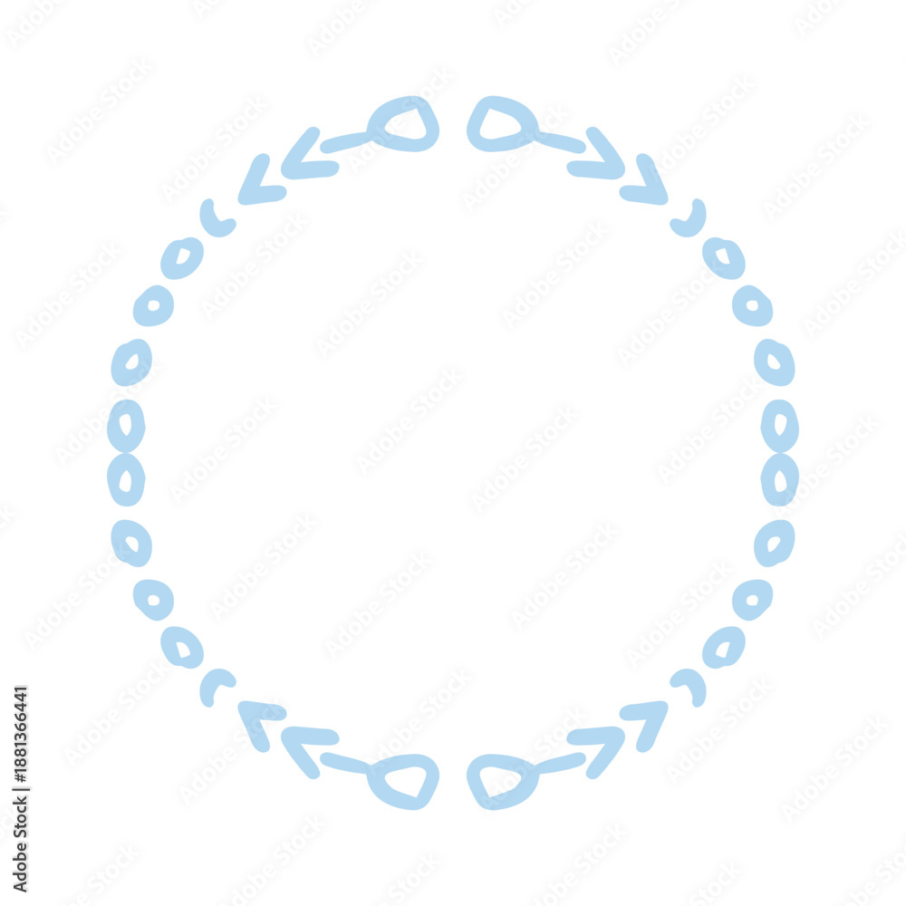 Fototapeta premium handdrawn round frame