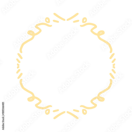 handdrawn round frame
