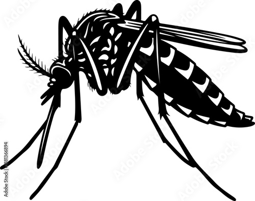 Mosquito silhouette vector illustration