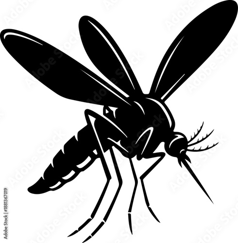Mosquito silhouette vector illustration