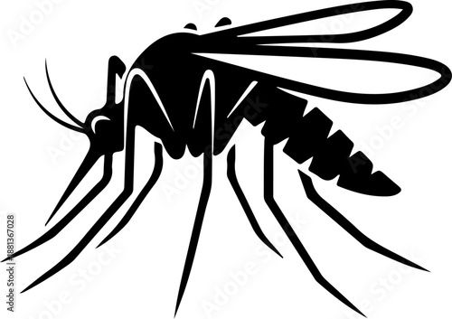 Mosquito silhouette vector illustration
