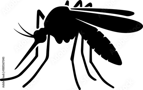 Mosquito silhouette vector illustration