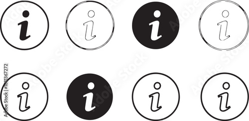 Information icon collection set for web and user interface design