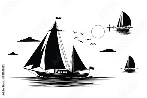sailing boat on the sea