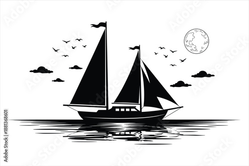 sailing boat on the sea