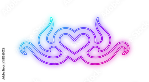 neon heart ornament