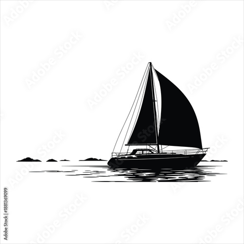 sailing boat on the sea