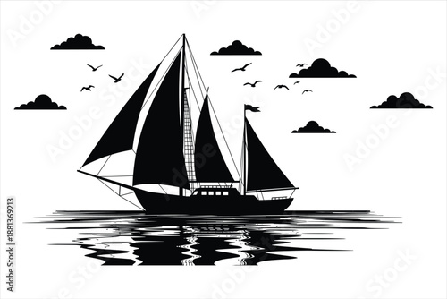 sailing ship silhouette
