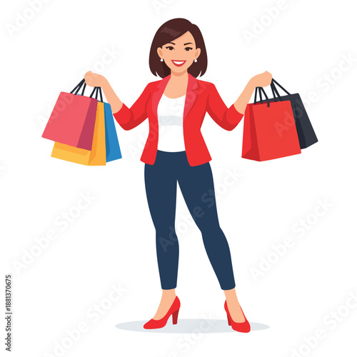 Retail Promotion Character - Professional Marketing Mascot featuring Commercial Sales Representative, Friendly Brand Spokesperson Illustration, Modern Business Advertising Figure