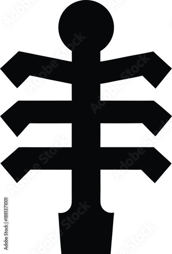 hopi migration symbol silhouette vector illustration on transparent background