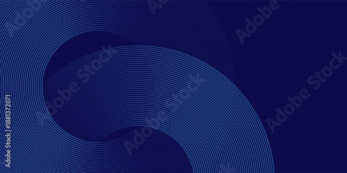 Abstract blue wave line background with flowing curved lines and smooth gradient on dark navy backdrop, modern minimal design for technology, digital presentation, corporate banner, website header