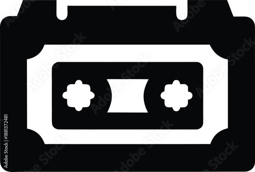 autoclave cassette silhouette vector illustration on transparent background