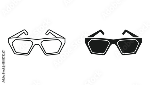 Futuristic sunglasses illustration on white background