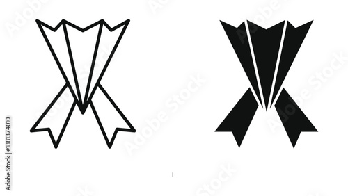 Simple geometric shapes with symmetrical design elements