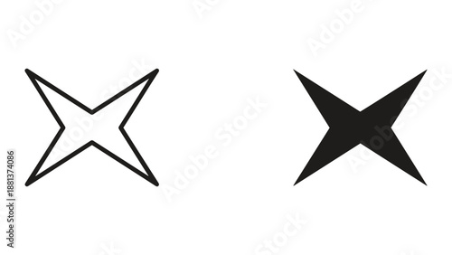 Black star icons on white background