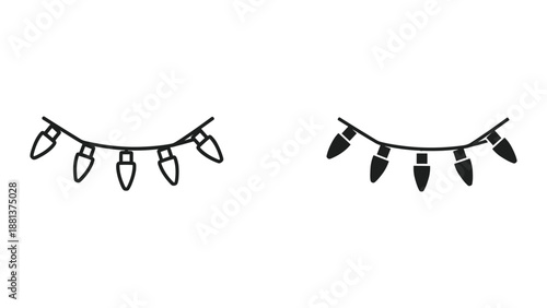 Christmas string lights illustration