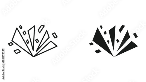 Diamond explosion vector graphics