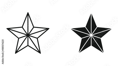 Simple black star shapes on white background