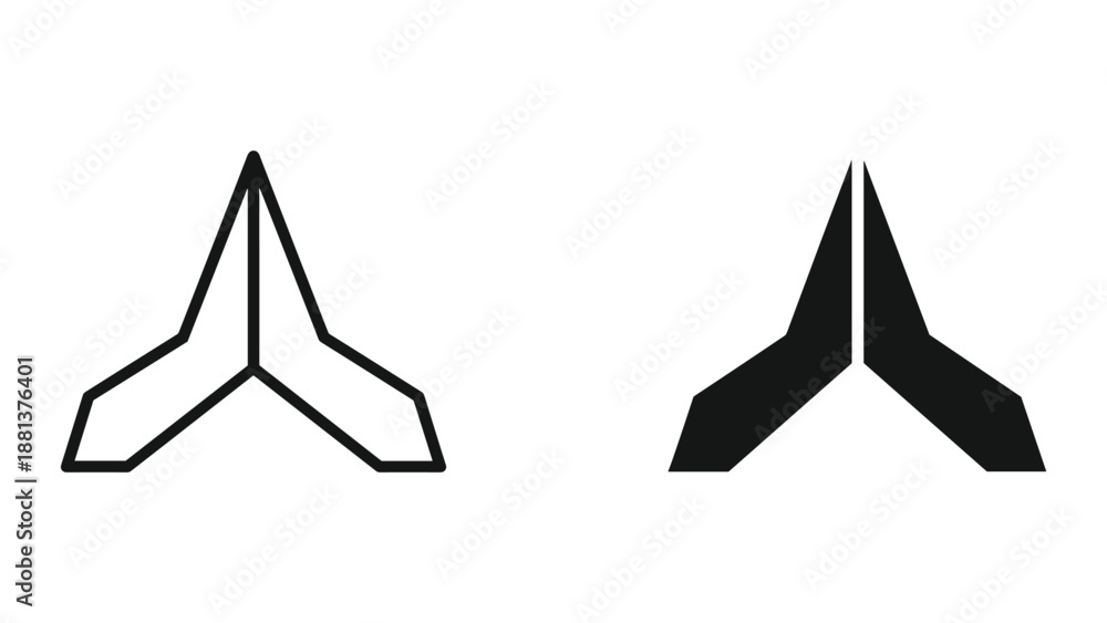 Fototapeta premium Simple black logo design on white background