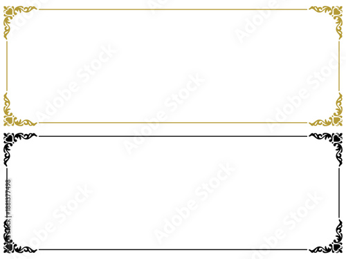 ハートがかわいいフレーム〜ブラック・ゴールド〜