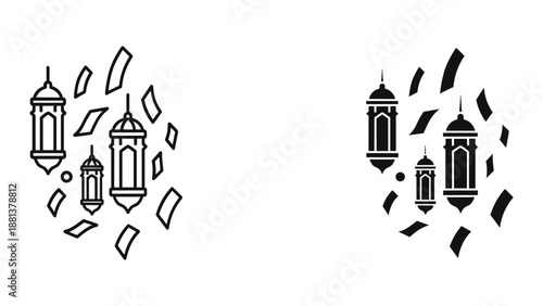 Elegant lantern illustration for cultural celebrations