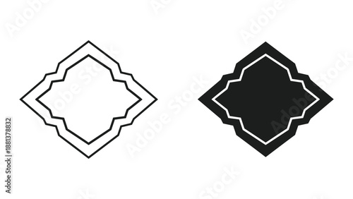 Black and white geometric shapes illustration