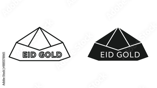 Eid gold diamond logo design