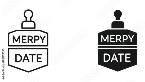 Merpy date label icon design
