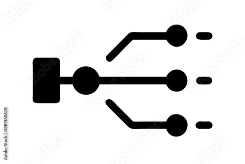 Fototapeta Ai Data Pipeline Visualization Illustration  Minim (3) Vector Icon Illustration