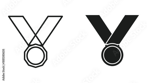 Simple medal icon design