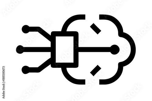 Artificial Intelligence System Optimization Illust Vector Icon Illustration