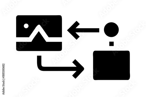 Generative Ai Content Creation Process Illustratio (3) Vector Icon Illustration